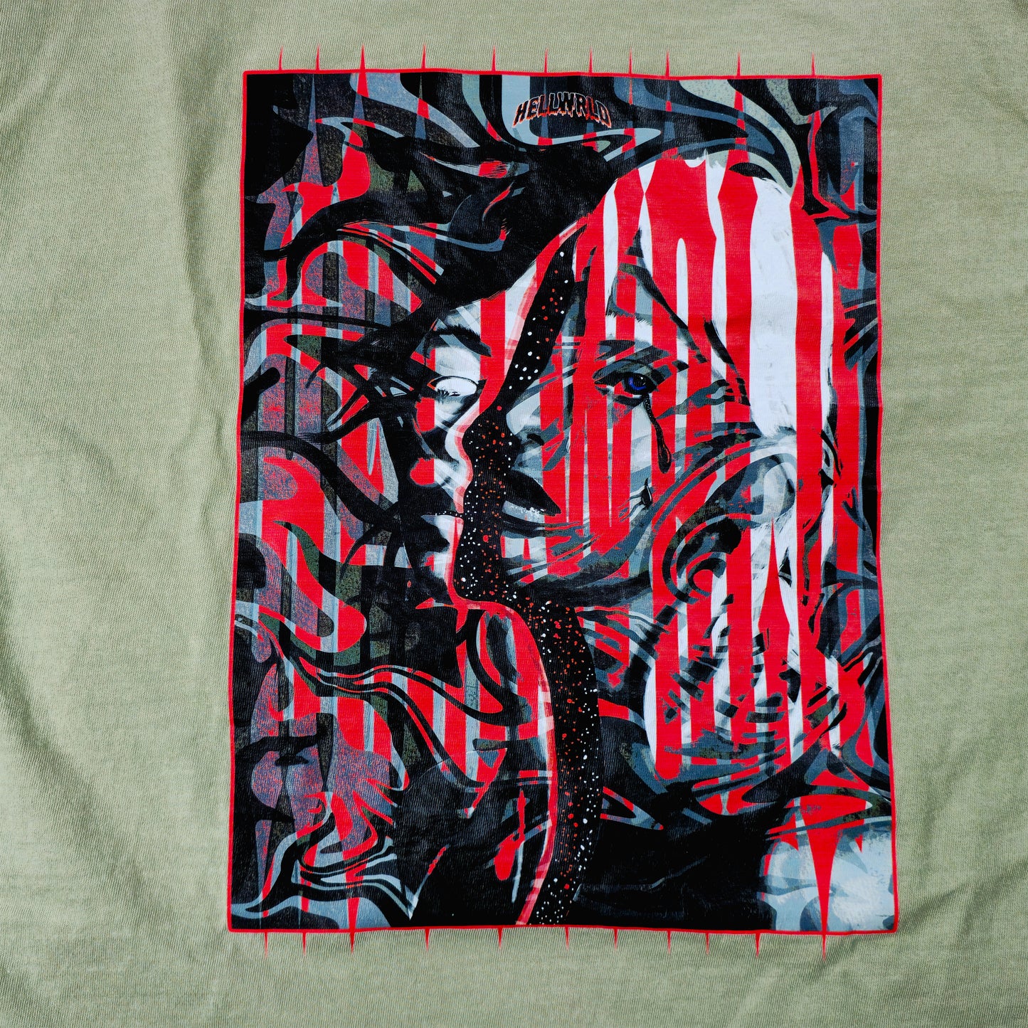 Inside [Army Green] - XL HellWrld Short Sleeve