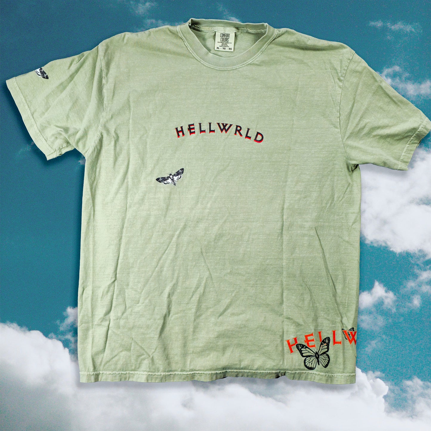 Inside [Army Green] - XL HellWrld Short Sleeve